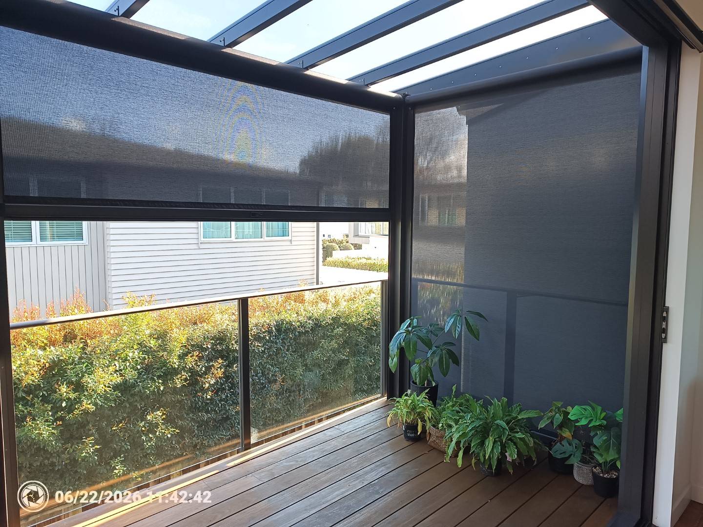 Commercial outdoor curtain installation in Parnell restaurant
